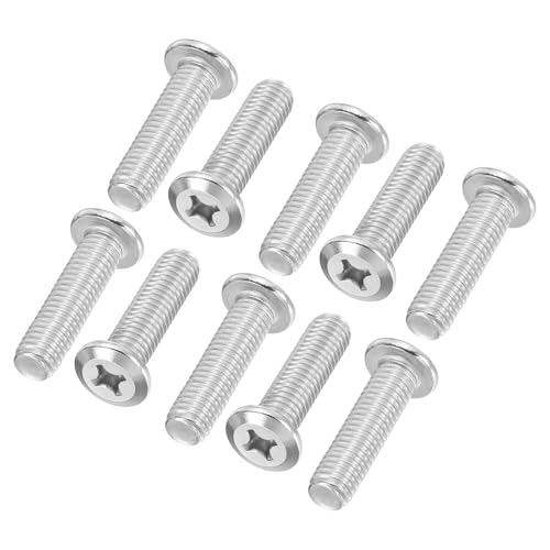 小ネジ 丸頭 十字穴付き 16個 M8-1.25 x 30mm 小ねじボルト 304ステンレス鋼 18-8全ネジ 機械 家具補修 コネクターボルト 送料無料