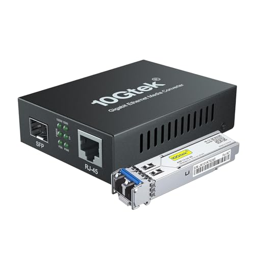 ギガビット 光メディアコンバーター シングルモード デュアルLCファイバー 1.25Gb / s SFPモジュール to 10 / 100 / 1000Base-Tx 1000Base-LX SFP 付き セット (1310nm 20km) 7,978円