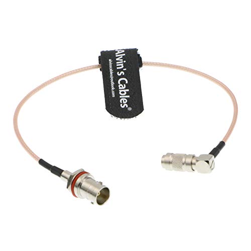同軸ケーブル Blackmagic 用の BNC メス to DIN 1.0 2.3 オス 直角 RG179 75 Ohm ケーブル 30CM 送料無料