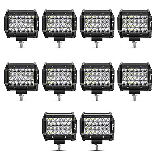 ワークライト 72W LED 作業灯 ワークライト 狭角30度タイプ 24連LED 車外灯 農業機械 12V 24V兼用 汎用 防水 防塵 耐震 長寿命 ホワイト 6000K 6000LM 10個入