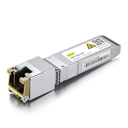 10GBase-T SFP+モジュール 10G-T 10Gカッパー RJ-45 SFP+ CAT.6a 80m 光トランシーバ Cisco SFP-10G-T-S Meraki Netgear Ubiquiti UF-RJ45-10G Mikrotik D-Link Supermicro TP-Linkなど互換