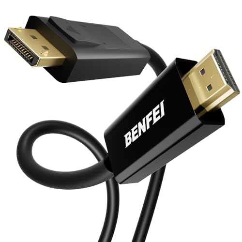 ディスプレイポートケーブル 2本セット 4K DisplayPort HDMI 1.8m ケーブル 単方向 DP 1.2 コンピューター to HDMI 1.4 スクリーン ケーブル HP ThinkPad AMD NVIDIA デスクトップと互換性あり (オス-オス 逆方向に非対応)