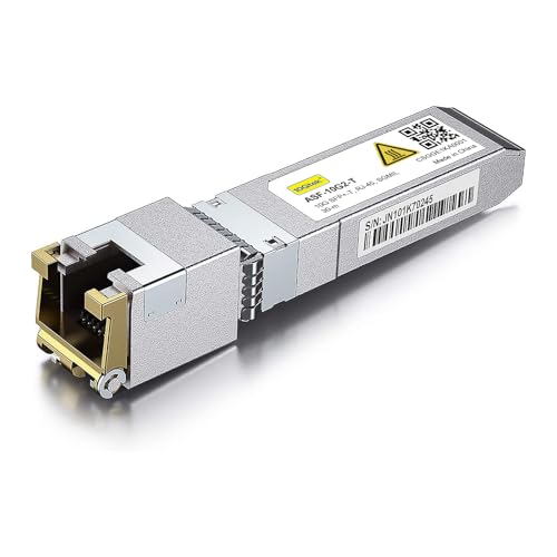 10GBase-T SFP+モジュール マルチレート (1.25G / 2.5G / 5G / 10G) 10G-T 10Gカッパー RJ-45 SFP+ CAT.6a 最大30m 光トランシーバ Cisco SFP-10G-T-S Meraki Ubiquiti UF-RJ45-10G Mikrotik D-Link Supermicro TP-Linkなど互換