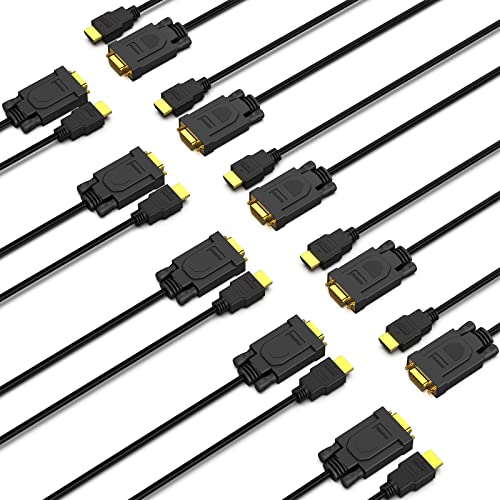 HDMI VGA 有線テレビ 1.8m 10個本書き割り (逆道のりに非相応う) 単道のり HDMI (出どころ) - VGA (見せびらかす) 有線テレビ (雄 - 雄) パソコン 管する 映写機 高品位テレビ Raspberry Pi Roku Xboxに相応う