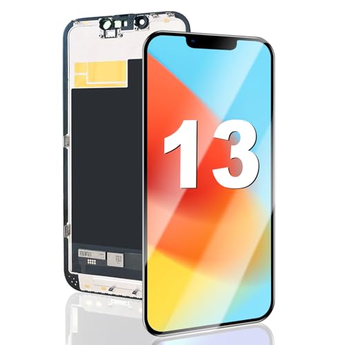 iPhone 13 液晶パネル 画面 交換修理 フルHD ディスプレイタッチスクリーンアセンブリ 防水接着剤付き iPhone 13 LCD 修理画面交換6.1インチ (工具なし) 送料無料