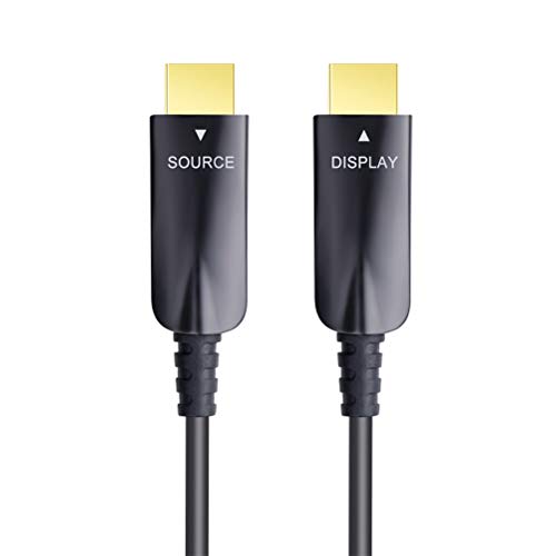 グラスファイバー HDMI 有線テレビ 15m 4K 60サイクル 2K 144サイクル 1080P UHD 録画媒体 ハイスピード 18Gbps 3D ARC Deep Color HDCP1.4 EDID CEC やわらか か細い 取りひろげる 長距離導線 黒いこと