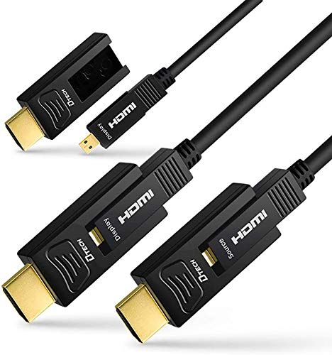 HDMI有線テレビ 50m 配管工事用 着脱式 グラスファイバー HDMI 印字機A ＋HDMI 印字機D 4K 60サイクル ハイスピード 18Gbps HDCP2.2 HDR ARC 3D CEC EDID相応う