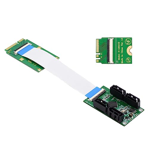 Mini PCI-E\u0026A+E-Key から 4 つの SATA3.0 6Gbps 捉え所のない運転取りひろげる歌留多 有線テレビ 10珊 SSD 用 貨物輸送無料
