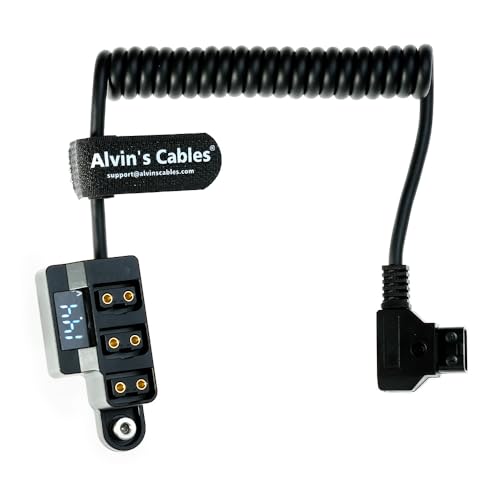 D - tap スプリッター 1 対 3 ポート P - tap アダプターコイルケーブル SmallRig や IDX の V マウント ゴールドマウント電池用 電池残量表示付き 逆極性 過電流 過熱保護機能