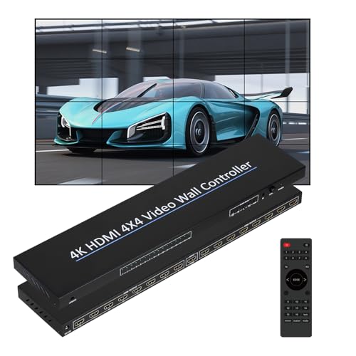 4x4 HDMI ビデオウォールコントローラー 4Kx2K 固定ディスク見せびらかす 1x1 1x2 1x3 1x4 2x1 2x2 2x3 2x4 2x5 2x6 2x7 3x1 3x2 3x3 3x4 3x5 4x1 4x2 4x3 4x4 5x2 5x3 6x2 7x2 3840x2160P@30サイクル IR遠隔操作付き添い人 縁消し 180°回転させるうつり変わり 24つの見せびらかす流行り物     ...