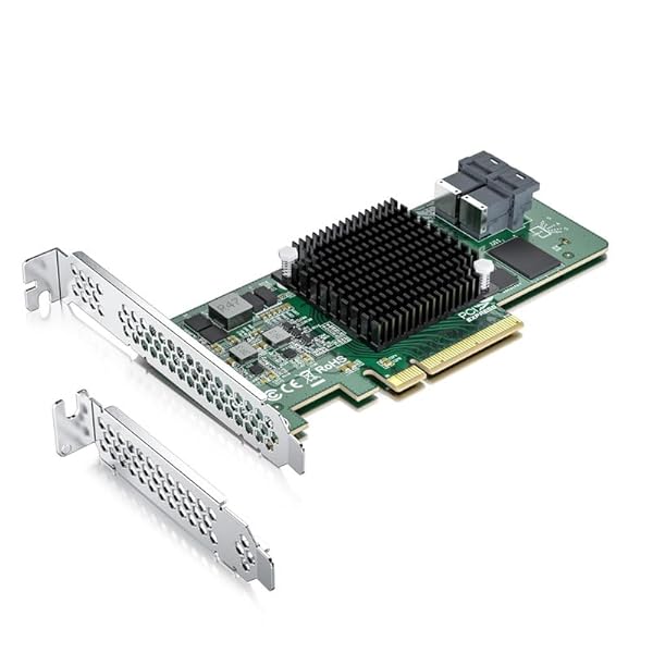 12G 内蔵 PCI Express SAS / SATA HBA Raid 制御装置 歌留多 Broadcom SAS 3008 SAS 9311-8I と取り替えっこ性があり Raid 0 / 1 / 1E / 10 を受け支える
