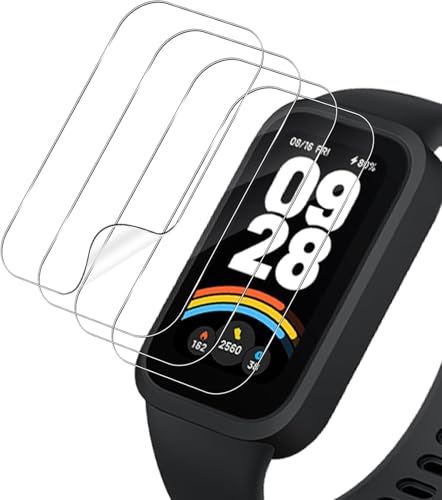 Xiaomi Band 9 Active フィルム Xiaomi Smart Band 9 Active 全面保護フィルム 非ガラス 高透過率 耐衝撃 防指紋 超薄 TPU保護フィルム 気泡ゼロ 全面保護 [3枚入り] 送料無料