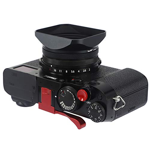 真四角 メタルレンズフード 49粍アダプターリングメタルキャップ付き添い人 Fujifilm X100VI Fuji X100V X100F X100T X100S X70 富士フォトカメラアクセサリー 黒いこと