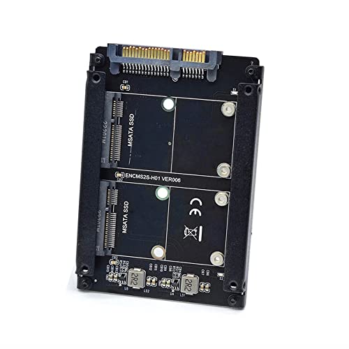 デュアルMSATA Mini-SATA SSDカード JBOD Raid0 スパンブリッジから2.5インチSATAコンボHDDディスクドライブエンクロージャ。