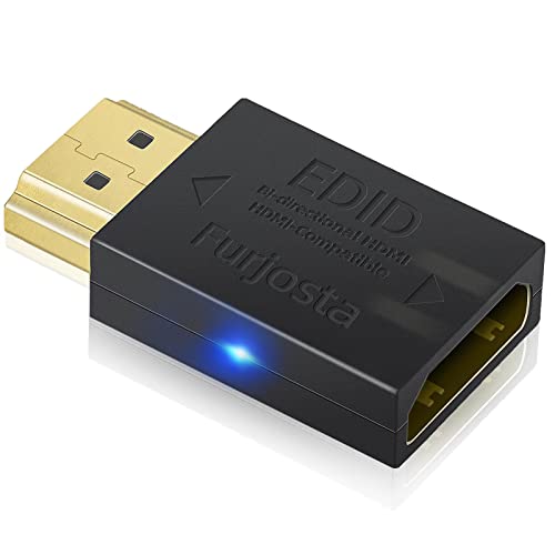4K HDMI EDID エミュレーター パススルーアダプター カプラー HDMI ダミー繋ぎ コンピューターモニタープロジェクタービデオスプリッタースイッチKVMエクステンダー AV受信システム 3840x2160@60サイクル 1P 貨物輸送無料