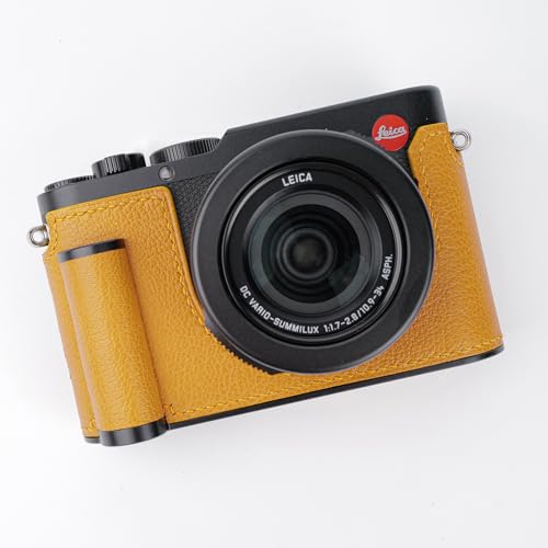 Leica ライカ D-LUX8 お手々手持ち部分 写真機入れもの 写真機押しかぶせる 写真機御徒面子 本革 銀付本革本体 + 金属元素軍事基地一皿 + 手持ち部分 3インチ1青写真 (山羊赤銅色)
