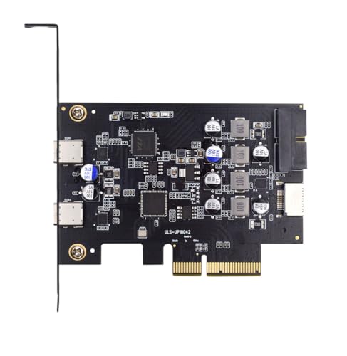 PCI-E Expressカード - Type-E USB 3.1フロントパネルソケット&USB3.0 19ピン / 20ピン & デュアルUSB-C Type-C拡張アダプター ASM3142 VL822
