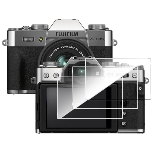 【3枚入り】FUJIFILM X-T30 II ガラスフィルム 強化ガラス 硬度9H 超高透過率 傷つけ防止 疎水疎油 指紋・汚れ防止 全面保護 耐衝撃 飛散防止 高感度タッチ 気泡ゼロ 自動吸着 貼り付け簡単 保護フィルム