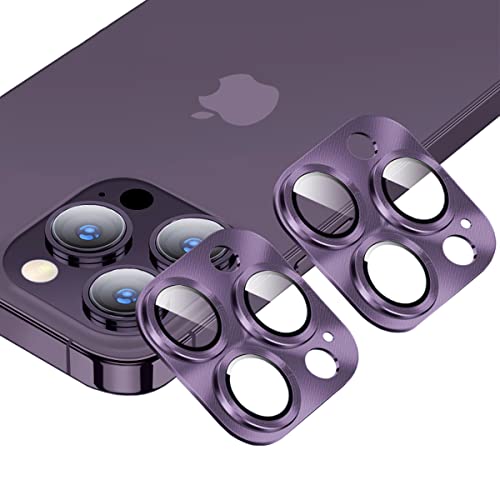 【2枚入り】 iPhone 14 Pro/iPhone 14 Pro Max カメラフィルム アイフォン14 プロ/アイフォン14 プロ マックス カメラ保護フィルム 耐衝撃 露出オーバー防止 アルミ合金 カメラカバー (【2枚】iPhone 14 Pro / 14 Pro Max パープル) 103,045円