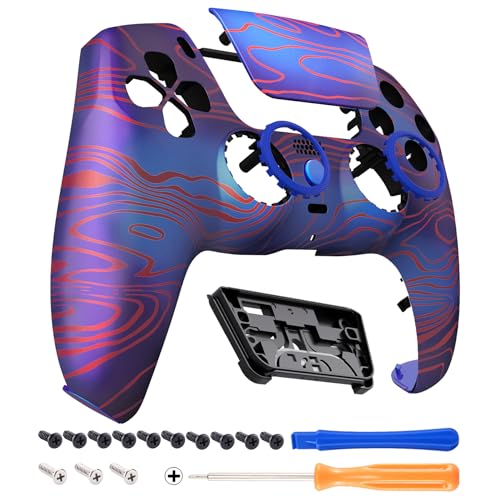 PS5 コントローラー カバー ケース 交換 タッチパッド カスタム 修理 パーツ キット (BDM-010&BDM-020&BDM-030&BDM-040&BDM-050) に対応 互換品 代替品 「ダマスクス」