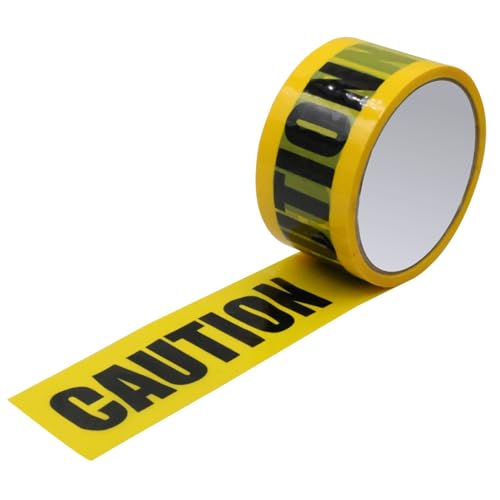 CAUTION 立入禁止 テープ 規制テープ バリケードテープ 粘着テープ 安全標識 幅4.8cm×長さ25ｍ