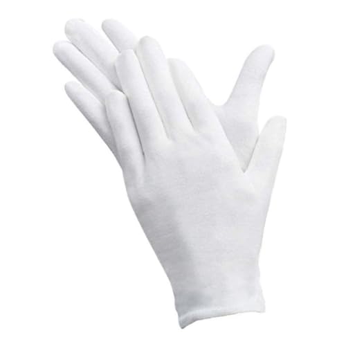 【かんたん！手荒れ対策！】 コットン手袋 綿手袋 ホワイト メンズ 手袋 白手袋 レディース 手荒れ防止 湿疹 保湿 乾燥肌 作業用 礼装用 (24双組入り XLサイズ (ホワイト)
