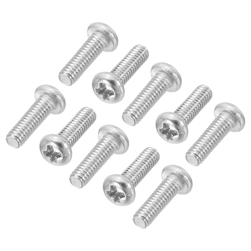 小ネジ 丸頭 十字穴付き 60個 M2.5-0.45 x 8mm プラスネジ 304ステンレス鋼 18-8 フルスレッド パンヘッドマシン十字穴付ドライブねじ