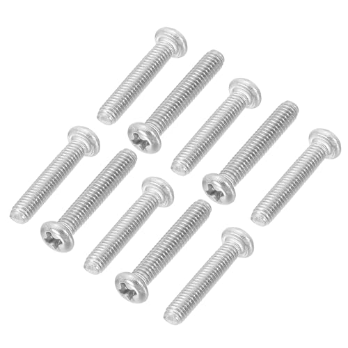 小ネジ 丸頭 十字穴付き 60個 M2.5-0.45 x 16mm プラスネジ 304ステンレス鋼 18-8フルスレッド パンヘッドマシンプラスドライブスクリュー