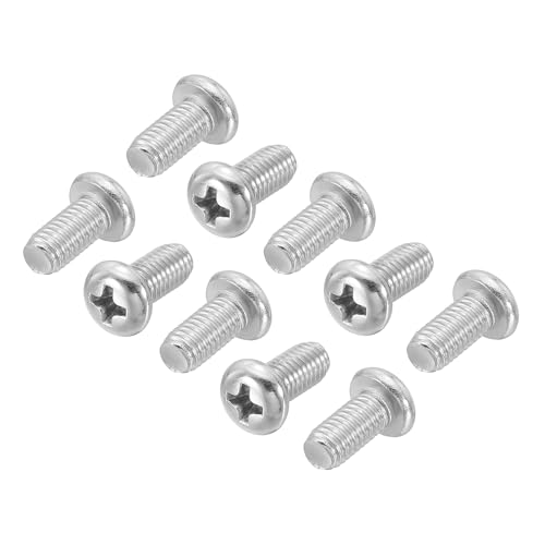小ネジ 丸頭 十字穴付き 30個 M5-0.8 x 12mm プラスネジ 304ステンレス鋼 18-8 フルスレッド パンヘッドマシン十字穴付ドライブねじ