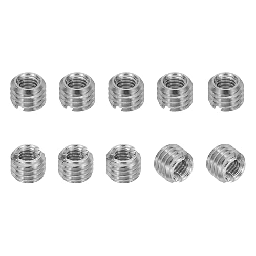 インサートナット 10個 M5×M3×4mm 縮小ナット インサートナットスリーブ セルフタッピング 埋め込みナット 316ステンレス鋼 スロット付き スクリュー修理用 変換ファスナー
