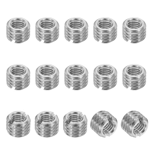 インサートナット 15個 M8×M5×6mm 縮小ナット インサートナットスリーブ セルフタッピング 埋め込みナット 316ステンレス鋼 スロット付き スクリュー修理用 変換ファスナー
