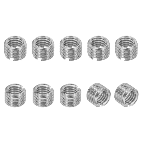 インサートナット 10個 M8×M6×6mm 縮小ナット インサートナットスリーブ セルフタッピング 埋め込みナット 316ステンレス鋼 スロット付き スクリュー修理用 変換ファスナー