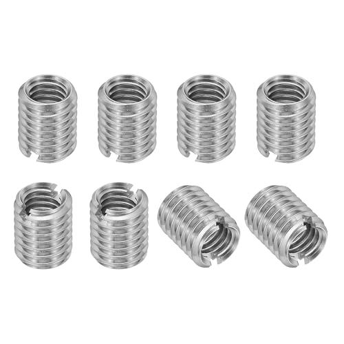 インサートナット 8個 M8×M6×6mm 縮小ナット インサートナットスリーブ セルフタッピング 埋め込みナット 316ステンレス鋼 スロット付き スクリュー修理用 変換ファスナー