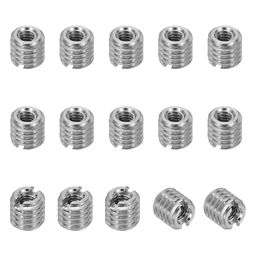 インサートナット 15個 M4×M2×4mm 縮小ナット インサートナットスリーブ セルフタッピング 埋め込みナット 316ステンレス鋼 スロット付き スクリュー修理用 変換ファスナー