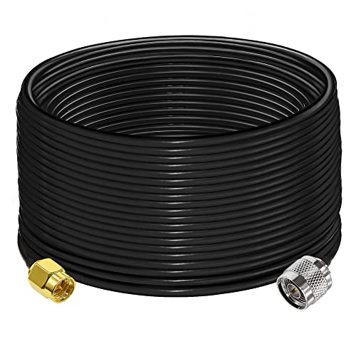 RG58 SMA から N タイプ 同軸ケーブル 低損失 SMA オスから N タイプ オス アンテナ延長ケーブル 50 オーム N タイプ SMA 同軸ケーブル 65.6 フィート (20 メートル) 3G 4G LTE アンテナ アマチュア無線用
