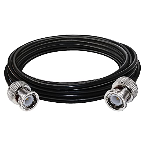 RG58 BNC 同軸ケーブル 5m 低損失 50 オーム BNC ジャンパー延長ケーブル BNC オス - オス HD-SDI 同軸ケーブル アンテナ アナライザー CB ラジオ RF デバイス セキュリティ CCTV カメラ用