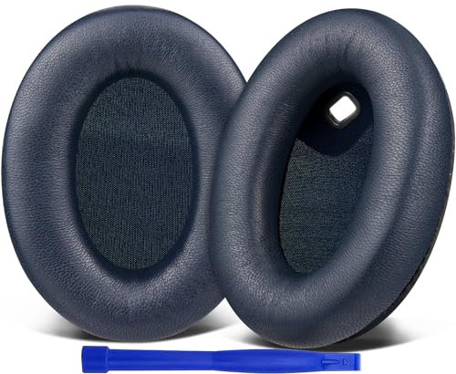 イヤーパッド イヤークッション Sony WH-1000XM4 (WH1000XM4) ヘッドセット用 ヘッドホン 交換パッド 柔らかいシープスキン 互換性 パッド 高密度フォーム 耳当て センサーに影響なし イヤーカップ (明るいブルー)｜LAVETT