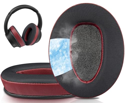 イヤーパッド Sony MDR-10R (10RNC 10RBT) & WH-CH700N & MDR-ZX770 (ZX770BN ZX770BT) / MDR-ZX780 (ZX780DC) ワイヤレス ヘッドホン ヘッドセット パッド 冷感 交換 イヤークッション バーガンディ