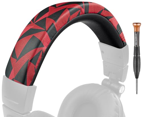 ヘッドバンド ヘッドバンドカバー for Audio Technica ATH M50 M50X M50XWH M50XBT M50XBT2 M50S / LE M50xSTS ヘッドセット用 保護ケース プロテインレザー ヘッドホンカバー 交換用 修理 ヘッドストラップパッド 替えバンド (レッドストーム)