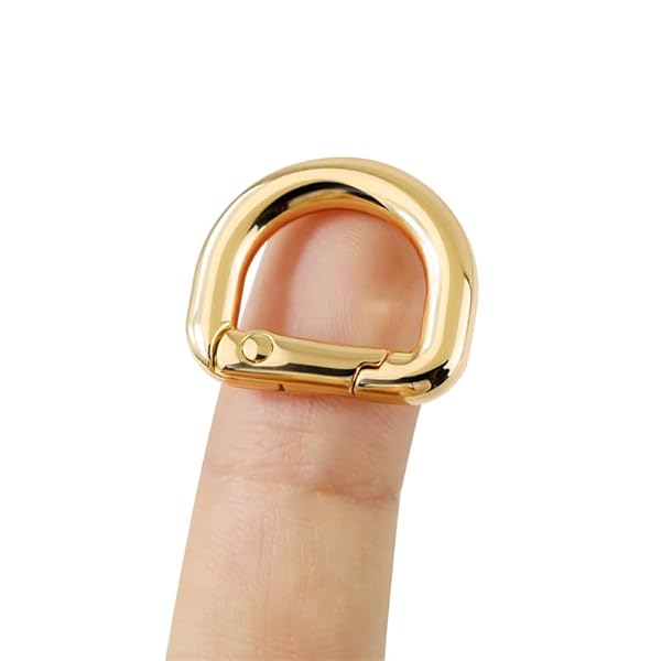 Dカン キーホルダー D型カラビナ スプリングフック 開閉式Dカン 留め金具 おしゃれ 持ち手 バッグ部品 DIY 交換用 装飾 パーツ 補修 金具 ハンドメイド バックパック 財布 キーホルダー 衣類 水筒などに適しています (ゴールド) 4個セット