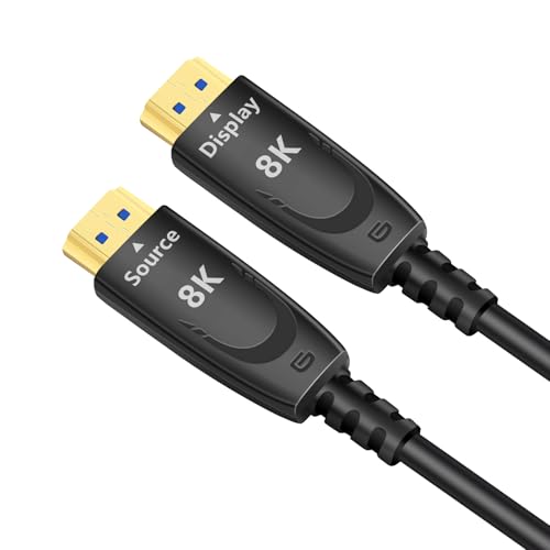 HDMI有線テレビ 8K グラスファイバー HDMI 有線テレビ 8M 8K@60HZ 4K@120サイクル 2K@144サイクル 48Gbps 3D eARC DTS:X Atoms HDMI有線テレビ 超弾丸道路伝わらす Ultra HDR SBTM VRR ALLM QFT QMS HDMI Cable マイコン 管する テレビ受像機