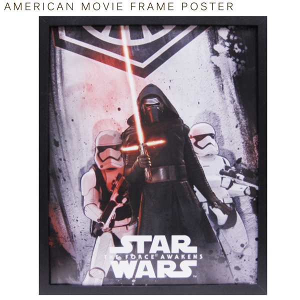カイロ・レン　スターウォーズ　 ポスター A3　二枚　額付 カイロ・レン スターウォーズ ポスター A3 二枚 額付