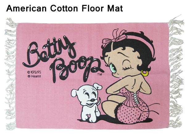 楽天市場 ベティちゃん コットンマット ピンク Betty Boop フロアマット 玄関マット ベティ ブープ かわいい おしゃれ レトロ キャラクター 屋内 ガレージ 西海岸風 インテリア アメリカン雑貨 ラヴィアンローズ アメリカン雑貨