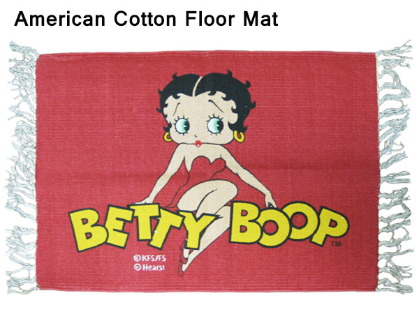 楽天市場 ベティちゃん コットンマット レッド 赤 Betty Boop フロアマット 玄関マット ベティ ブープ かわいい おしゃれ レトロ キャラクター 屋内 ガレージ 西海岸風 インテリア アメリカン雑貨 ラヴィアンローズ アメリカン雑貨