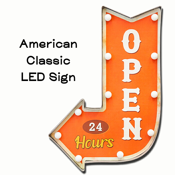 楽天市場】LED アメリカン クラシックサイン (ルート66 矢印