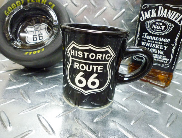 Lavieen Old American Route66 Route 66 Garage Mag Cup Old American Route66 Route 66 Garage Mag Cup Black Coffee Mug
