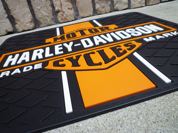 harley davidson motorcycle mat