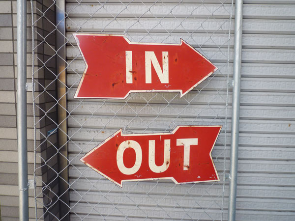 in out sign