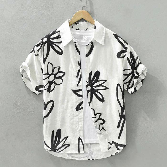M-3XL メンズ 心地よい ブランド名 TATOYA 半袖 細身 バンドカラーシャツ か細い 成人男性 夏服 ゆったり 縞模様 春 夏 成人男性 分かりやすい 20代 好いたらしいな 柔ら 夏 30代 40代 リネン プルオーバーYシャツ メンズ お坊っちゃん