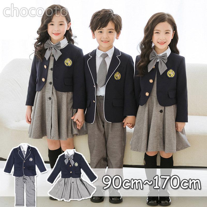 子供服 スーツ 男の子 女の子 5点セット小学校フォーマル カジュアル 受験 面接 入学式 ワンピース キッズ 卒園式 入園式 結婚式 発表会 卒業式 ジュニア